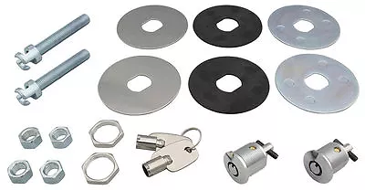 $27.95 • Buy 64-2015 Mustang Hood Lock Kit Stainless Steel With Keys New Kit