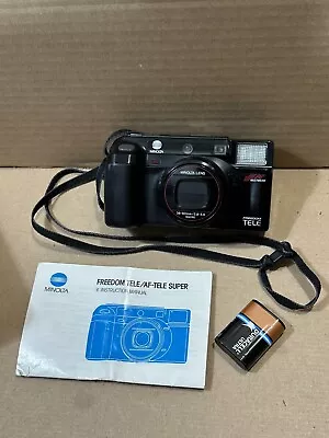 Minolta Freedom Tele AF 35mm Camera With 38-80mm/2.8-5.6 FILM TESTED WORKS • $49.99