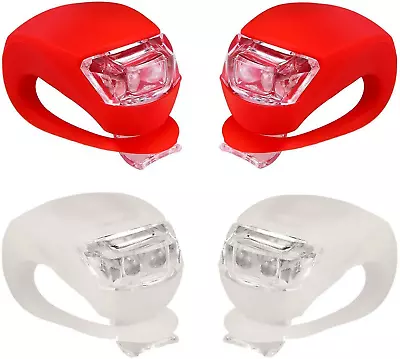 Bicycle Light Front And Rear Silicone LED Bike Light Set - Bike Headlight And Ta • $17.79