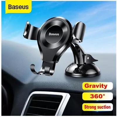 Baseus Gravity Car Phone Holder Mount 360° Clip Auto Dashboard Windscreen Stand • $16.19