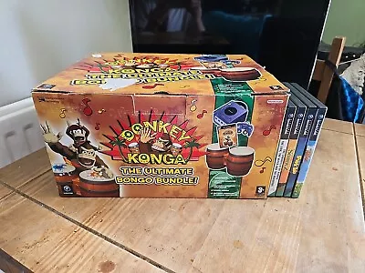 Rare Gamecube Donkey Konga Ultimate Bongo Bundle - Complete × 4 Games Tested • £249.99