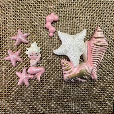 Vintage Miller Studio Shell/Starfish With Mermaid Wall Plaque • $85