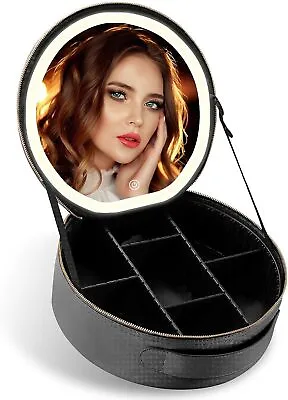 Navmen LED Mirror Makeup Travel Bagw/ Light 3 Adjustable Brightness Waterproof • $22.95