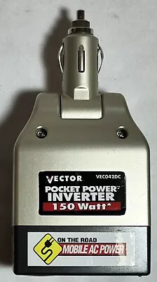 Vector VEC041 Pocket DC To AC Power Inverter 95 Watts Swivel Lighter Power Plug • $19.95
