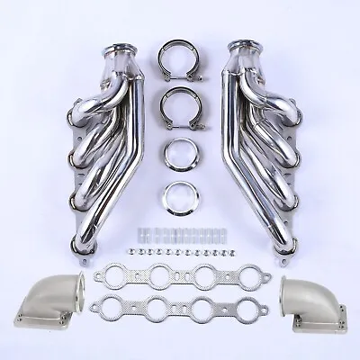 Turbo Exhaust Manifold&Headers For LS1 LS6 LSX GM V8+Elbows T3 T4 To 3.0  V Band • $183