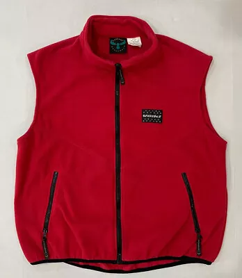 Volkl Ski Tennis Vest Men’s XL Bright Red Mint Condition Full Zipper W/ Pockets • $55