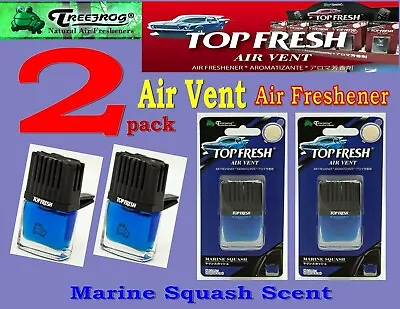 2 Pack Treefrog TOP FRESH AIR VENT- Car Air Freshener- MARINE SQUASH Scent • $13.95