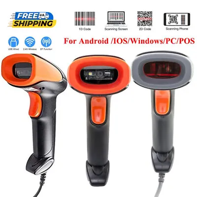 Wireless 1D 2D Bluetooth Barcode Scanner QR Code Reader For PC IPhone Android • $14.99