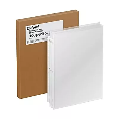 Oxford Sheet Protectors Clear Finish Top Load Letter Size Plastic Sleeves • $12.63