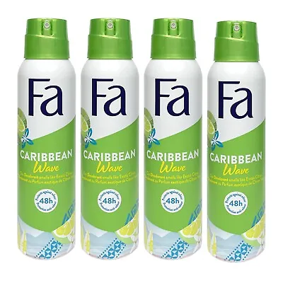 Fa Deodorant Spray Caribbean Lemon 48H-150ML 5.07 Oz Pack Of 4 • $27.99