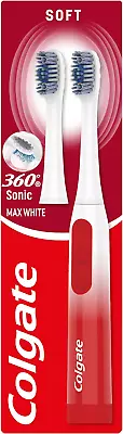 Colgate 360 Sonic Max White Battery Powered Toothbrush Cleans In 4 Ways And Pol • £9.37