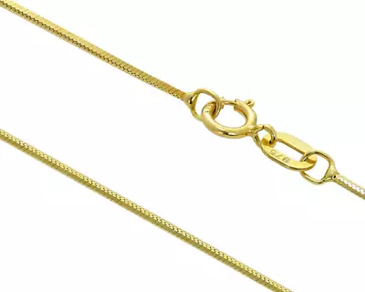 9CT GOLD CHAIN 16 Inch SNAKE CHAIN  9 CARAT YELLOW GOLD NECKLACE HALLMARKED NEW • £114