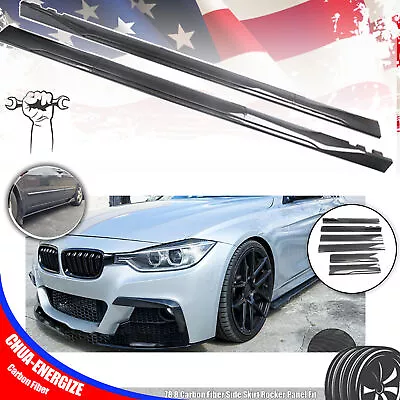 78.8 Carbon Fiber Side Skirt Rocker Panel Fit For F30 E92 E90 E36 E30 328i 335i • $79.99