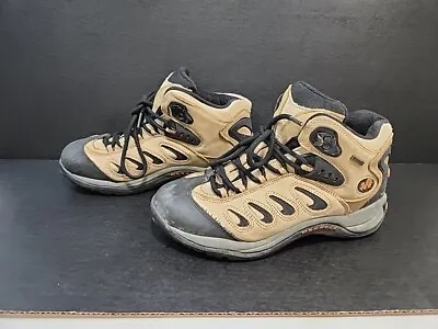 Merrell Reflex Mid Gore-Tex Smoke Hiking Shoes Vibram Leather Men Size 8 Outdoor • $39.99