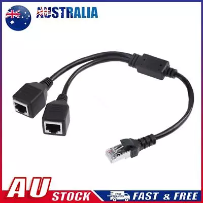 RJ45 Male To 2 Female Splitter DSL LAN Network Ethernet Adapter Cable * • $9.76