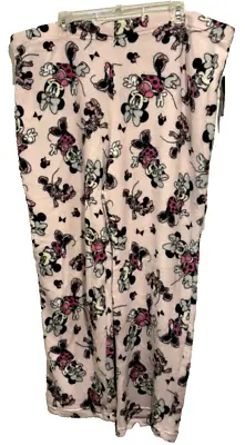 Disney Minnie Mouse Pink Fleece Lounge Pajama Pants Pull On Womens Size 2X • $24.99