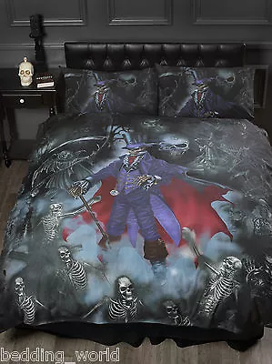 £24.99 • Buy Single Bed Magistus Duvet Cover Set Alchemy Gothic Skeleton Grim Reaper Skulls