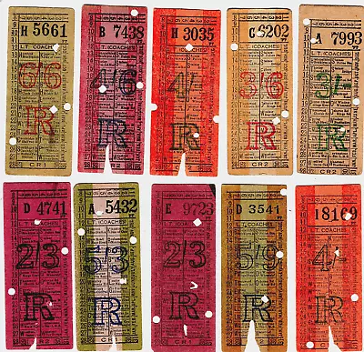 London Bus/coach Tickets: 10 X London Transport Coaches Returns As Shown • £4.50