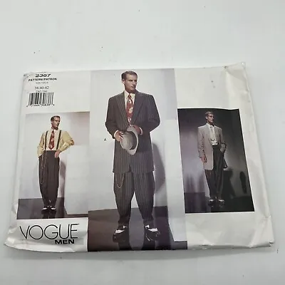 Vogue Men Pattern 2367 Zoot Suit 38-40-42 Vintage Uncut • £24.69