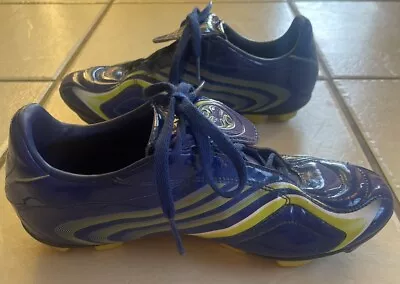 Kids Adidas Blue And Yellow Football/Soccer Boot F10 Size 4.5 US5 • $40