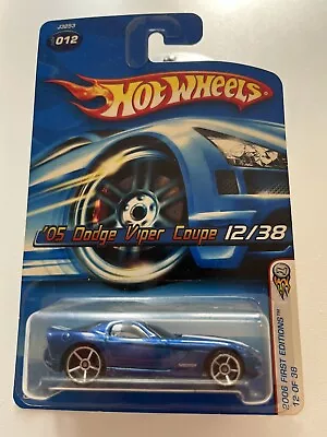 2006 Hot Wheels First Edition '05 Dodge Viper Coupe Blue W/ Chrome OH5's • $0.99