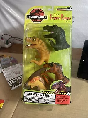 Lost World Jurassic Park Action Finger Puppets VelociraptorT-rex Baby Rex • $35