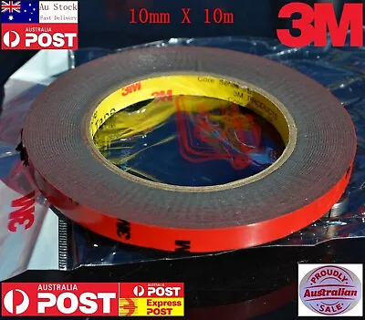 Genuine 10MM X 10M Meter Double Sided Car Automotive Foam Attachment 3M Tape  • $10.99