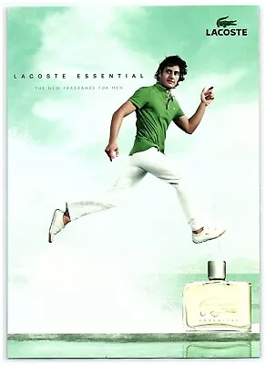 2007 Lacoste Essential Fragrance Print Ad Hot Male Model Running On Water Allig • £11.09
