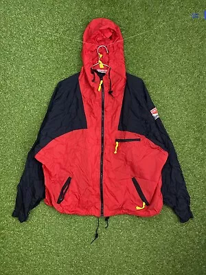 Vintage Marlboro Adventure Team Windbreaker Mens Track Jacket Red Size XL XLarge • $19.99