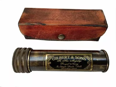 Vintage Antique Brass Kaleidoscope Gilbert & Sons Handmade Gift • $35.27