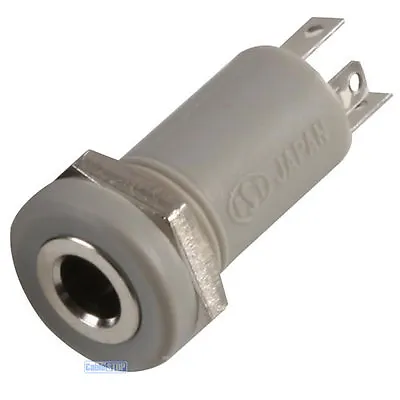 3.5mm Mini Stereo Jack Chassis 4 POLE 4P Panel Mount Input Socket Connector Grey • £2.95