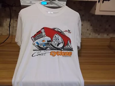 1965 Mercury Comet CycloneHot Rod Design T-Shirt Medium White • $21.75