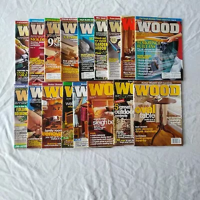 Better Homes & Garden Wood Magazine Lot 17 Back Issues 1997-2002 • $14.95