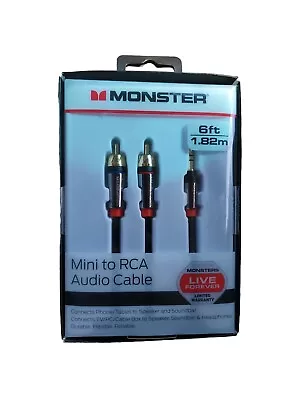 Monster 6-FT Mini To RCA Audio Cable • $13.99