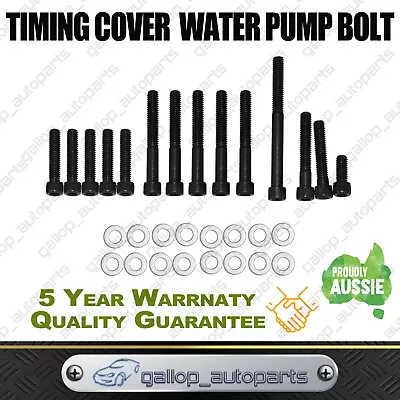 Set Of 14 Steel TIMING COVER WATER PUMP BOLT & WASHERS For HOLDEN 253 304 308 V8 • $27