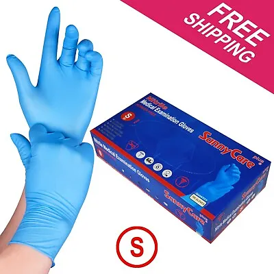 100 SunnyCare Nitrile Medical Exam Chemo Gloves Powder Free (Non Vinyl Latex) S • $7.50