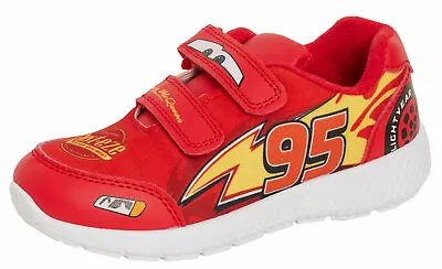 Disney Cars Trainers Boys Lightning McQueen Sports Shoes Easy Fasten Skate Pumps • £16.95