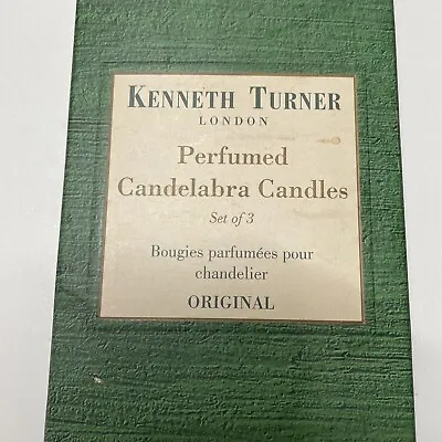Kenneth Turner London Perfumed Candelabra Candles Set Of 3 Original / Signature • £45