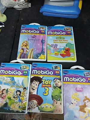 Vtech MobiGo Learning System Game Lot Of 5 - Toy Story 3 Tangled Elmo++ • $25