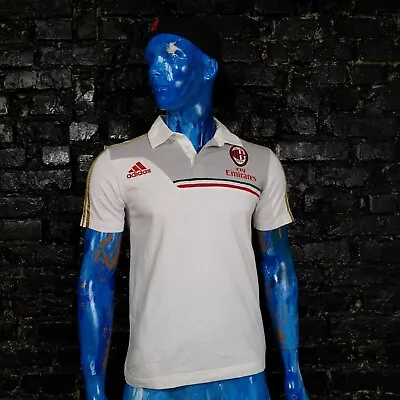 Milan Training Jersey Polo White Adidas Adidas G73034 Cotton Mens Size S  • $28.04