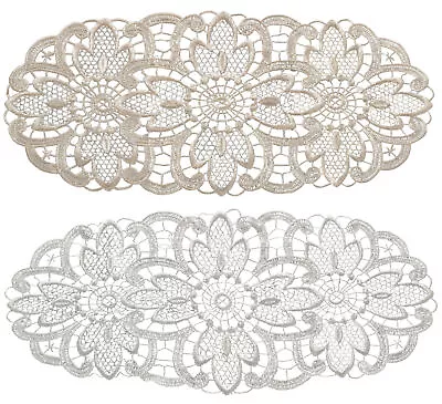 £6.79 • Buy Floral Lace Oval Doilies Pack Of 6 Traditional Doyleys Vintage Home Table Mat