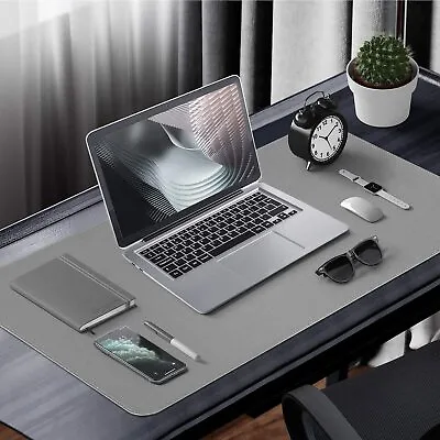 £8.16 • Buy Dual Sided Desk Pad PU Leather Office Desk Protector Mat Waterproof Mouse Pad