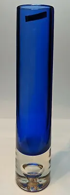 Hadeland Willy Johansson Blue Glass Bubble Vase • $19.50