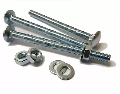 £2.58 • Buy M6 - 6mm COACH BOLTS SCREWS CUP HEX CARRIAGE BOLTS MILD STEEL ZINC DIN 603 / 555
