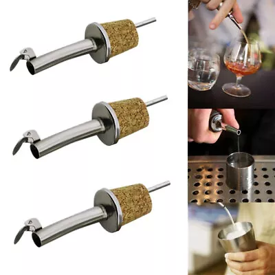 5Pcs Cork Olive Oil Pourers Oil Bottle Spouts Vinegar Dispenser W/ Top Cap Tools • £6.39