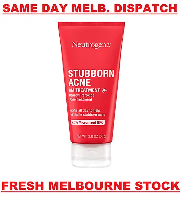 Neutrogena Stubborn Acne AM Treatment DAY Skin Care 2.5% Benzoyl Peroxide 56g • $42.50