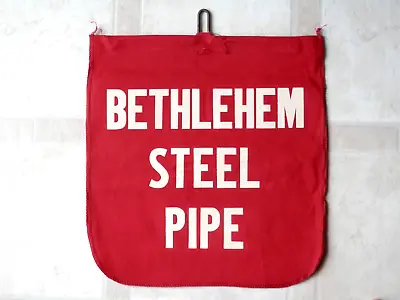 Vintage NOS Bethlehem Steel Pipe Safety Flag 12'' X 12'' Red • $60