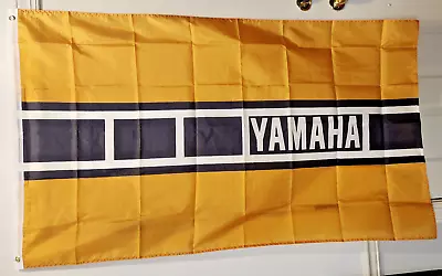 Hand Grips + Vintage Yamaha Logo Flag Banner 3x5 Ft Mancave Garage Flag MX/SX • $20