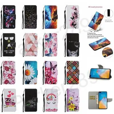 For Huawei P Smart 2021 2000 P30 P40 Pro Lite Pattern Leather Wallet Case Cover • $9.57