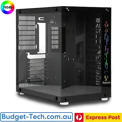 $279 • Buy Fishtank Dual Chamber Gaming PC Computer Case Chassis Full Tower Tempered Glass